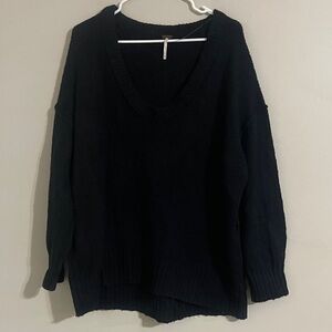 Free People Oversized Slouchy V Neck Sweater Size Medium